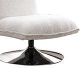 Scaun rotativ Remona crem picioare, crom, 63x80x80 cm, foto produs 7