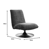 Scaun rotativ Remona crem picioare, crom, 63x80x80 cm