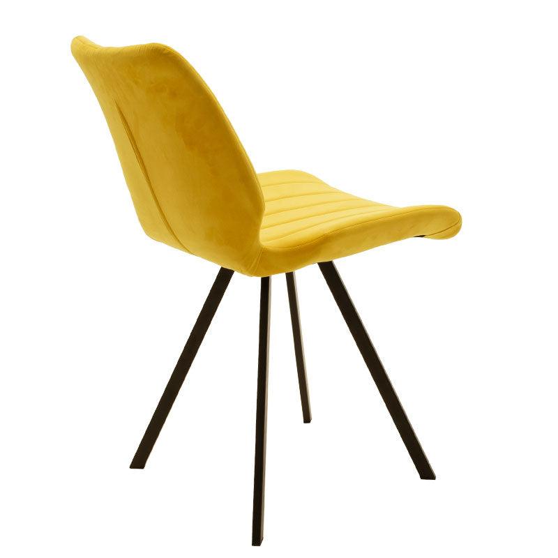 Scaun Sabia catifea, Galben, 58x45x80 cm, detaliu produs