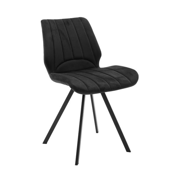Scaun Sabia catifea, negru-negru, 46x55x80 cm