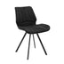 Scaun Sabia catifea negru-negru, 46x55x80 cm