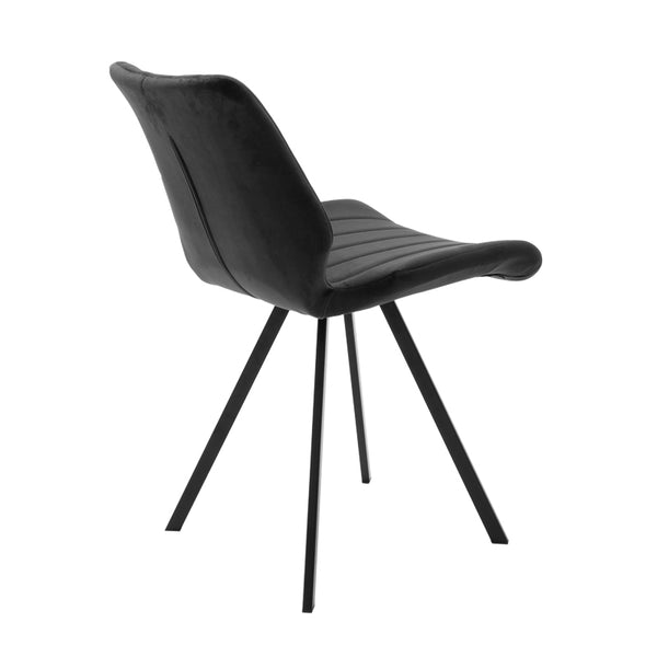 Scaun Sabia catifea, negru-negru, 46x55x80 cm