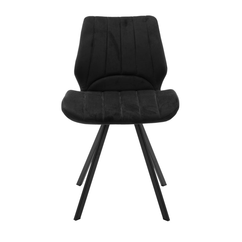 Scaun Sabia catifea, negru-negru, 46x55x80 cm, detaliu produs