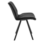 Scaun Sabia catifea, negru-negru, 46x55x80 cm