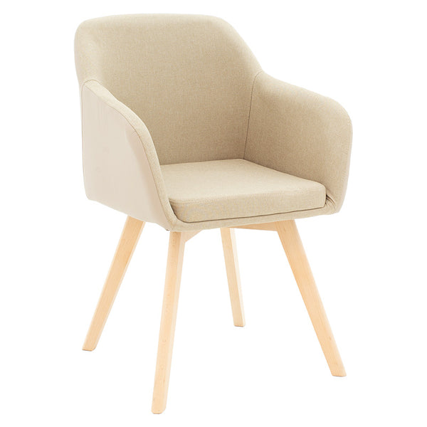 Scaun Safira, Bej - Negru, 57x58x84 cm