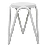 Taburet cu functie Serzona, Polipropilena, Negru, 27x45 cm - Alb