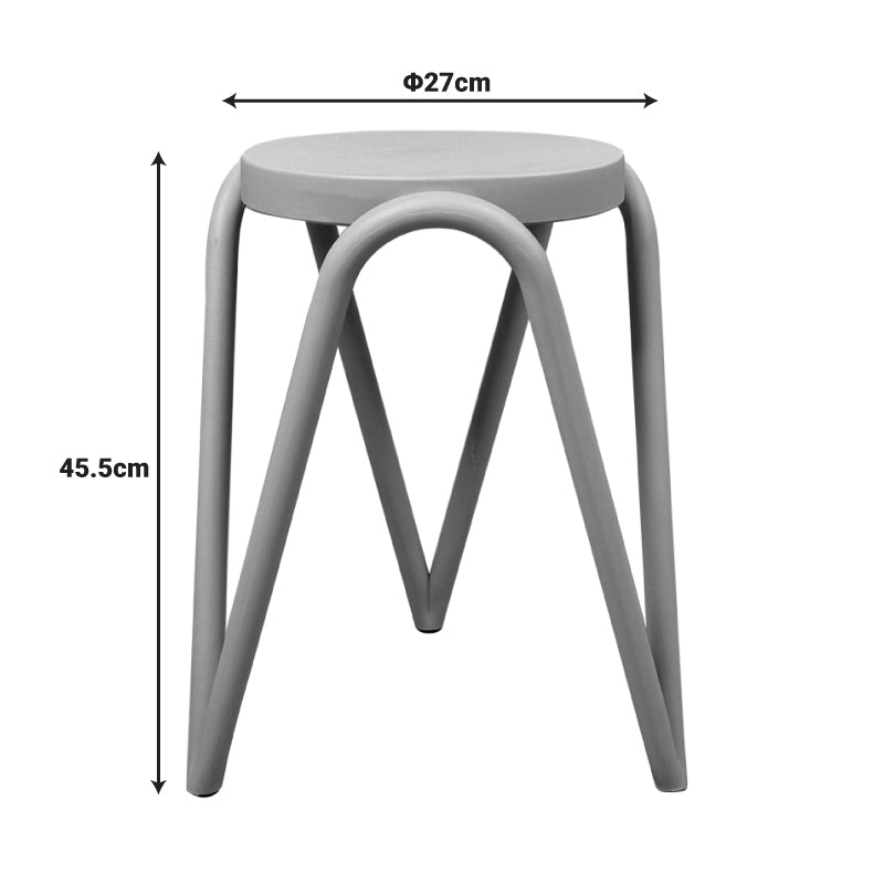 Taburet cu functie Serzona, Polipropilena, Negru, 27x45 cm - Alb