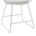 Scaun Seth din sârma neagra cu perna din PVC, neagra, 50x58 cm, foto produs 14