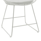 Scaun Seth din sârma neagra cu perna din PVC, neagra, 50x58 cm, foto produs 14