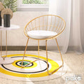 Scaun Seth sarma metalica aurie cu perna pvc, alb, 58x50x71 cm, imagine suplimentara