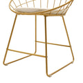 Scaun Seth sarma metalica aurie cu perna pvc, alb, 58x50x71 cm, foto produs 7