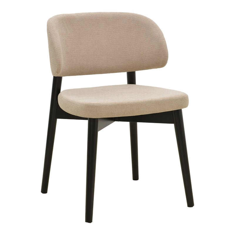 Scaun Siena, Lemn rubberwood, 48x50x81 cm - Bej-Negru