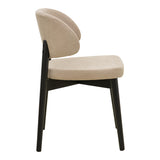Scaun Siena, Lemn rubberwood, 48x50x81 cm - Bej-Negru