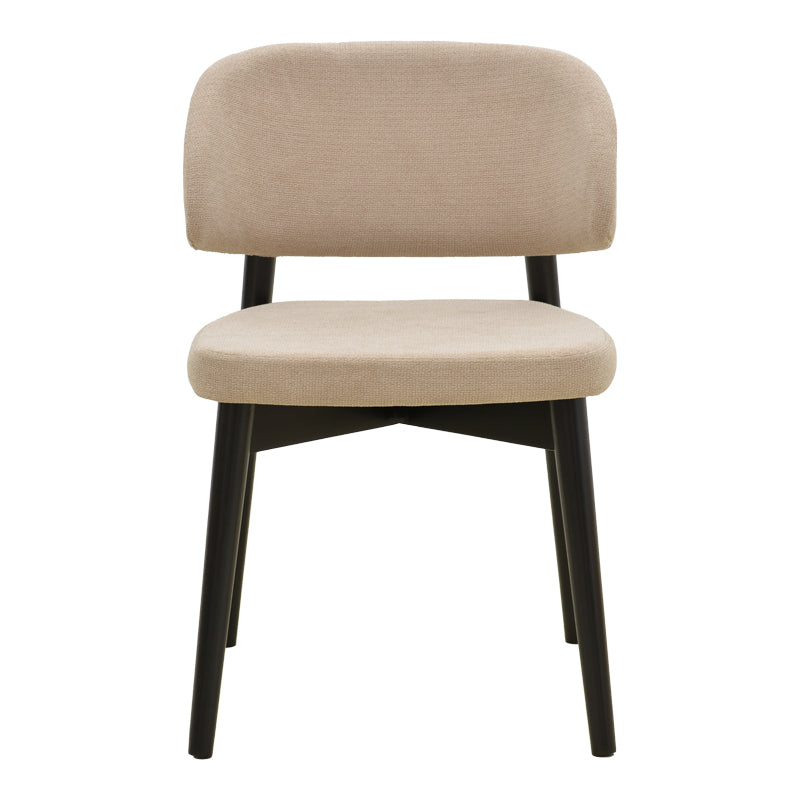 Scaun Siena, Lemn rubberwood, 48x50x81 cm - Bej-Negru