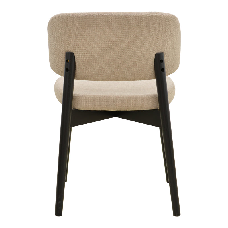 Scaun Siena, Lemn rubberwood, 48x50x81 cm - Bej-Negru