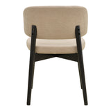 Scaun Siena, Lemn rubberwood, 48x50x81 cm - Bej-Negru