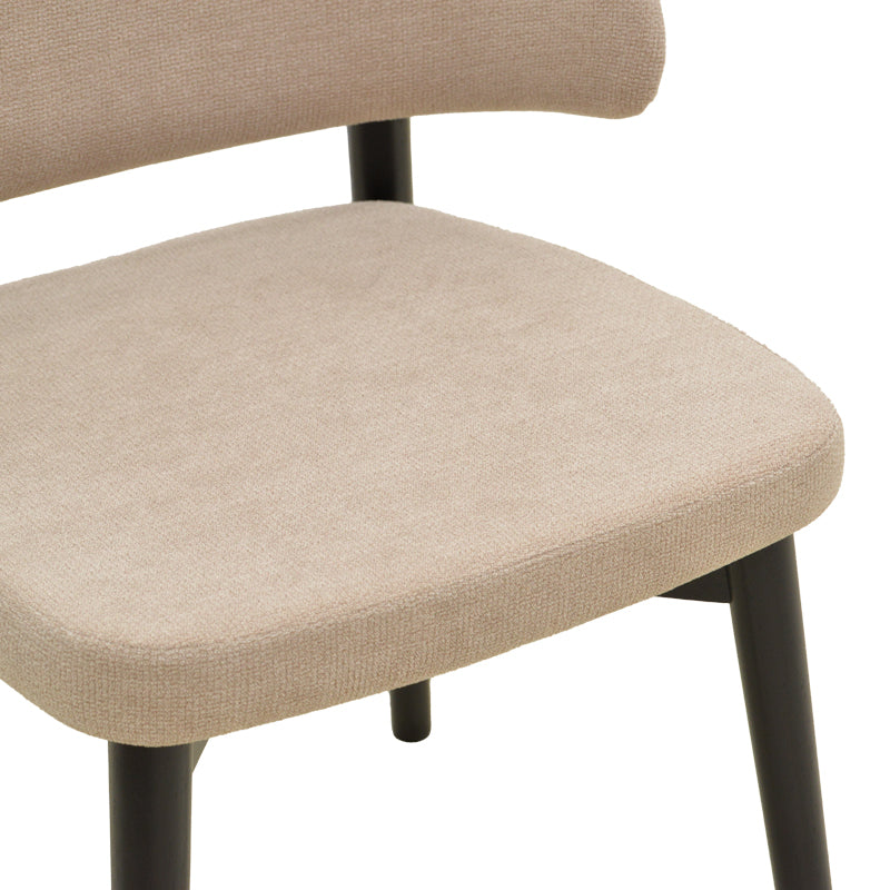 Scaun Siena, Lemn rubberwood, 48x50x81 cm - Bej-Negru