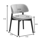 Scaun Siena, Lemn rubberwood, 48x50x81 cm - Bej-Negru