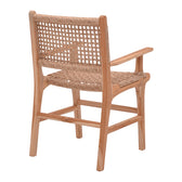 Scaun Sponze lemn de tec, Natur, 54x60x86 cm, detaliu produs