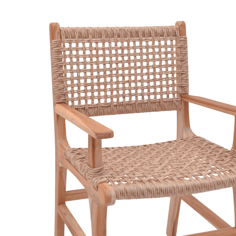 Scaun Sponze lemn de tec, Natur, 54x60x86 cm