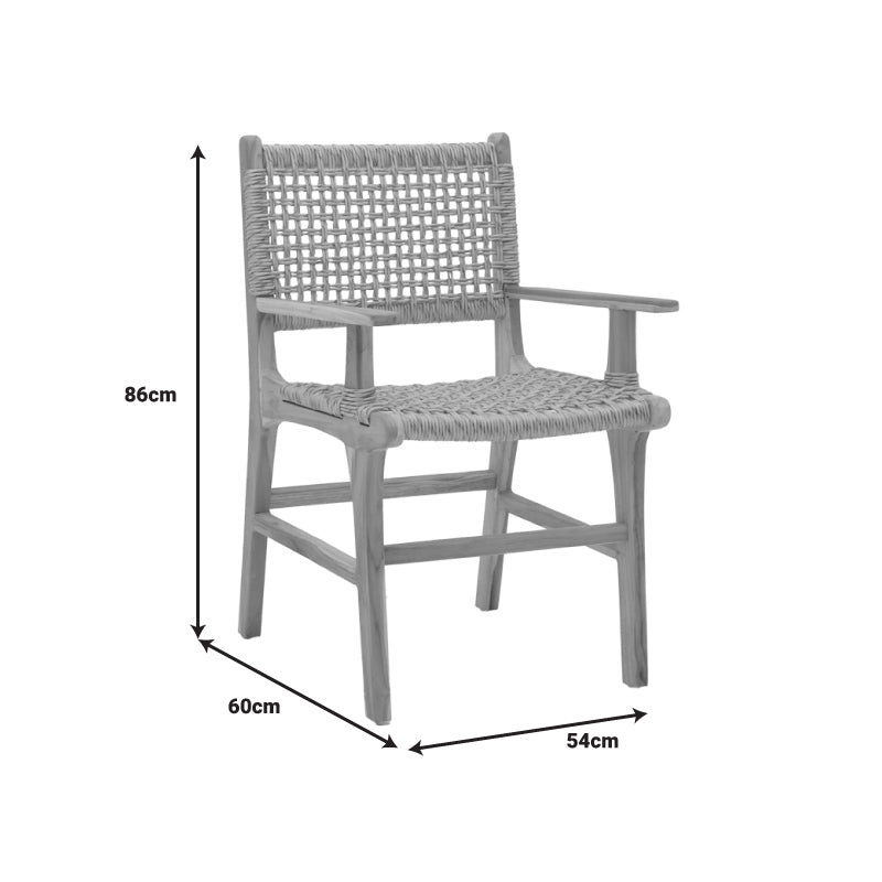 Scaun Sponze lemn de tec, Natur, 54x60x86 cm