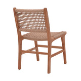 Scaun Sponze schelet din lemn de tec si frânghie pe Natural, 50x58x85 cm