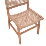 Scaun Sponze schelet din lemn de tec si frânghie pe Natural, 50x58x85 cm
