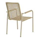 Scaun stivuibil aluminiu Esence, frânghie, nuanță, bej, 56x61x87 cm