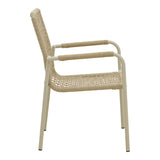 Scaun stivuibil aluminiu Esence, frânghie, nuanță, bej, 56x61x87 cm