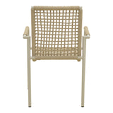Scaun stivuibil aluminiu Esence, frânghie, nuanță, bej, 56x61x87 cm