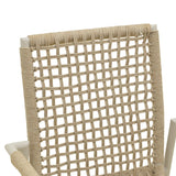Scaun stivuibil aluminiu Esence, frânghie, nuanță, bej, 56x61x87 cm