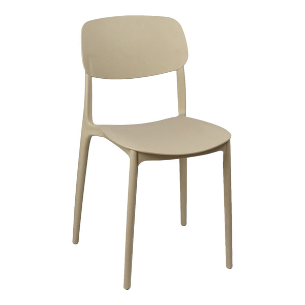 Scaun stivuibil Berdian, Polipropilena, Cappuccino, 38x49x79 cm