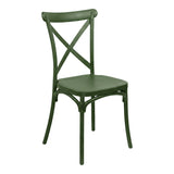 Scaun stivuibil Crossie, Polipropilenă, Verde Închis, 38x46x82 cm
