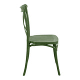Scaun stivuibil Crossie, Polipropilenă, Verde Închis, 38x46x82 cm