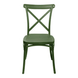 Scaun stivuibil Crossie, Polipropilenă, Verde Închis, 38x46x82 cm