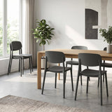 Scaun stivuibil Berdian, mint, polipropilena, Diverse culori, 38x49x79 cm - Gri