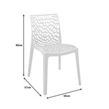 Scaun exterior Hush, polipropilena, 50x57x81 cm - Alb