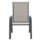 Scaun de gradina Calan, textilena si metal, 54x74x91 cm - Gri