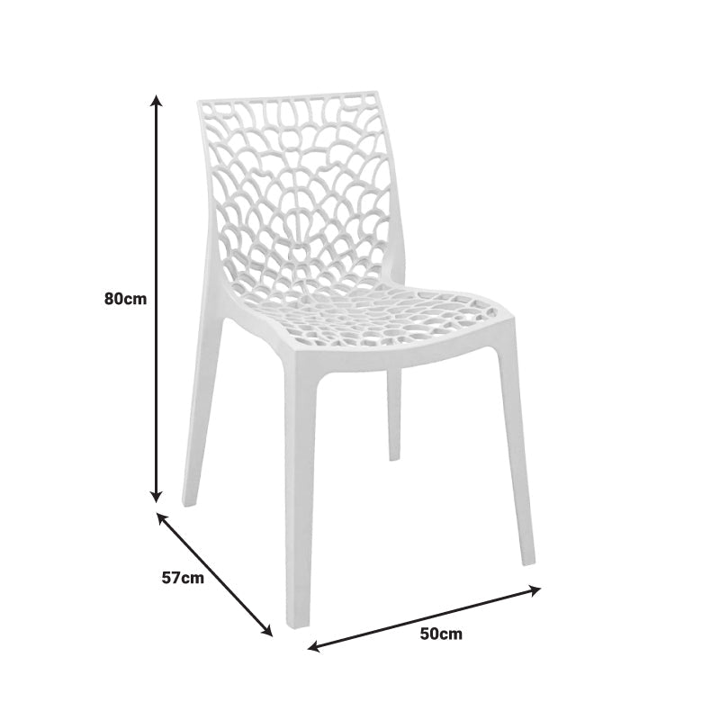 Scaun exterior Hush, polipropilena, 50x57x81 cm - Bej