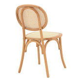 Scaun stivuibil Zoel din lemn de fag si ratan, Natural, 45x52x82 cm, imagine suplimentara
