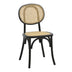 Scaun stivuibil Zoel lemn de fag negru-ratan Natural 45x52x82 cm