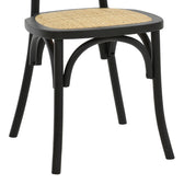Scaun stivuibil Zoel lemn de fag negru-ratan, Natural, 45x52x82 cm, foto produs 8