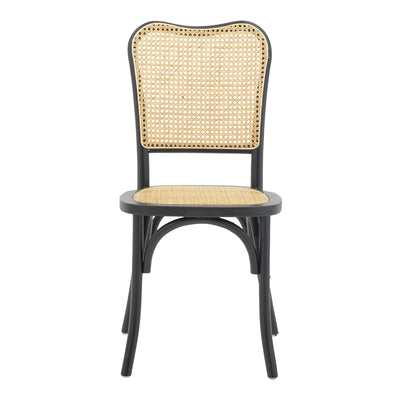 Scaun stivuibil Zozele ratan Natural pe-negru toon lemn, 45x51x88 cm, perspectiva suplimentara