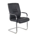 Scaun stivuitor pentru oaspeti Nioze picior negru pu-crom 57x50x95cm