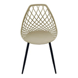 Scaun Suan, Metal, 49x51x86 cm - Cappuccino