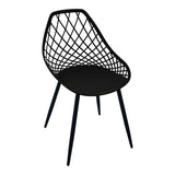 Scaun Suan, Metal, 49x51x86 cm - Negru
