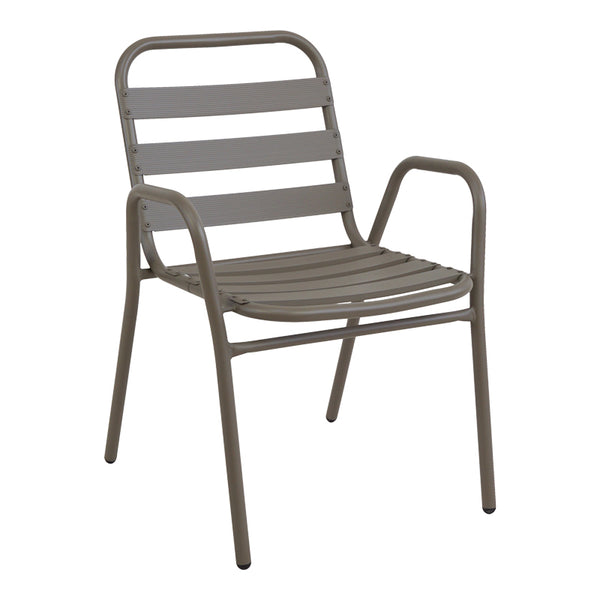 Scaun exterior Sussie, metal si aluminiu, 45x62x76 cm