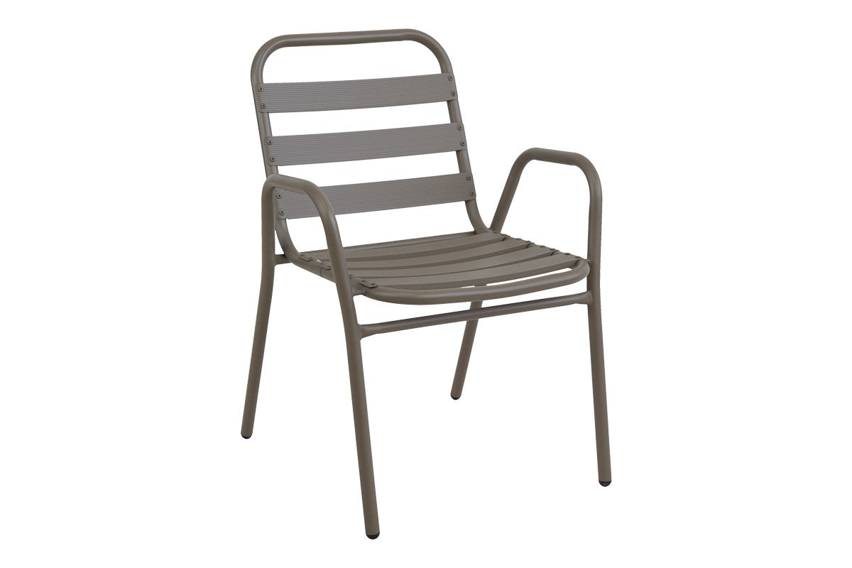 Scaun exterior Sussie, metal si aluminiu, 45x62x76 cm - Bej