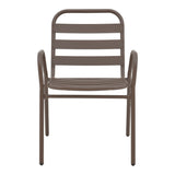 Scaun exterior Sussie, metal si aluminiu, 45x62x76 cm - Maro