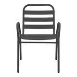 Scaun exterior Sussie, metal si aluminiu, 45x62x76 cm - Gri